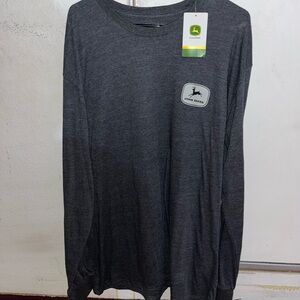 John Deere Men's Gray Long Sleeve Shirt